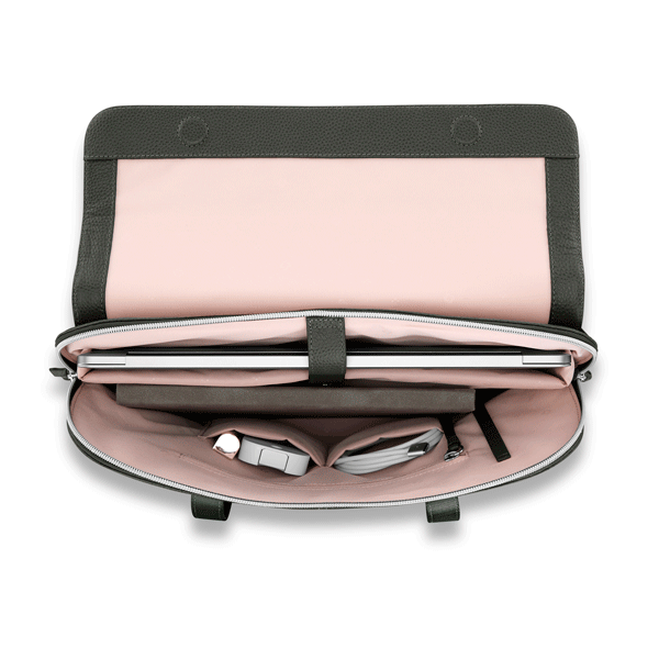 SAMSONITE MOBILE SOLUTION 2 LEATHER CONVERTIBLE BRIEF